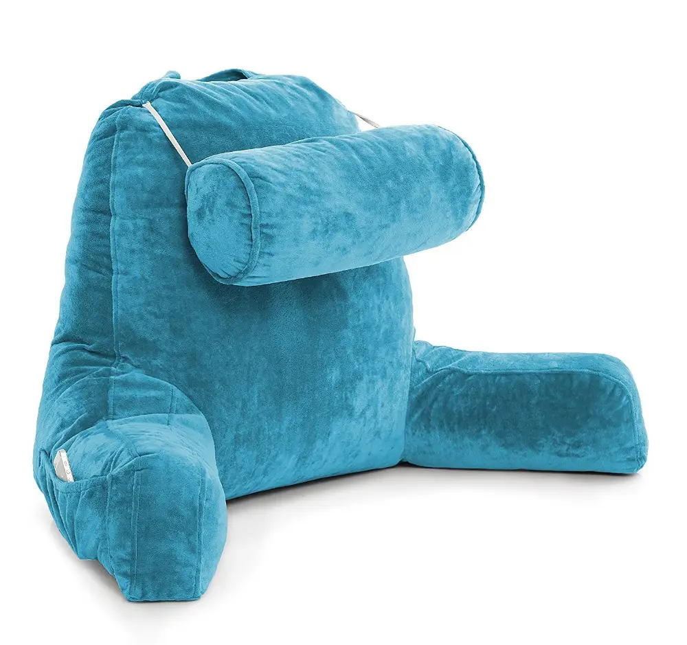 腕付きベッドレスト枕低反発読書枕/iPad視聴枕/綿カバー読書枕