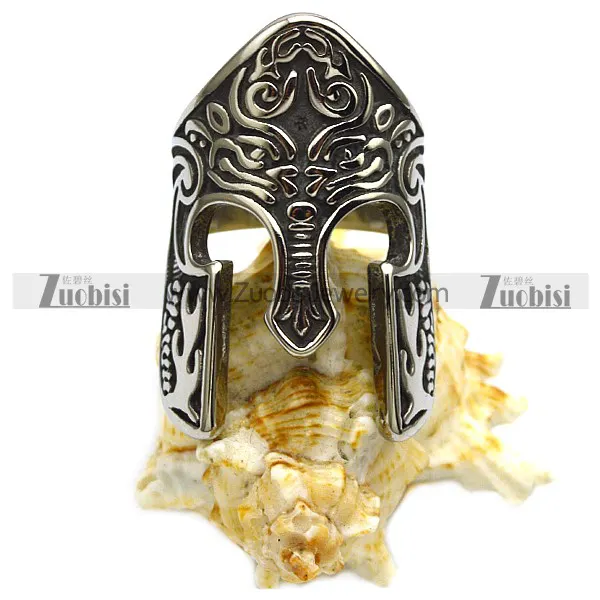 high quality mens charm jewelry stainless steel helmet ring