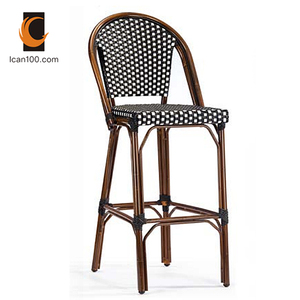 <span class=keywords><strong>Tabouret</strong></span> de <span class=keywords><strong>Bar</strong></span> en rotin noir résistant aux Uv, chaise haute, moderne, Tiki, pour <span class=keywords><strong>Bar</strong></span>, - Product Image 1