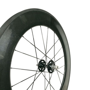 Piste de carbone de <span class=keywords><strong>roue</strong></span> pour <span class=keywords><strong>roue</strong></span> arrière à engrenage fixe 700C <span class=keywords><strong>Fixie</strong></span> jantes de vélo 88mm roues <span class=keywords><strong>Fixie</strong></span> à vitesse unique 700C tubulaire - Product Image 3