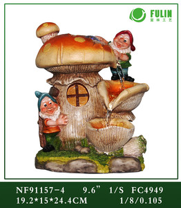 גנום polyresin gnome ופסל פטריות עם מזרקת מים אור עבור הבית & גן עבודות דקורטיביות - Product Image 2