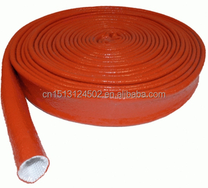Manchon en fibre de verre résistant au feu en caoutchouc silicone rouge pour tuyau hydraulique - Haute température jusqu'à 550°C - Vente directe usine - Product Image 3