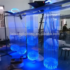 lumière lustre laixiang usa plus populaire avec un câble de fibre optique de l'éclat, sphère Suspensions grande taille moderne - Product Image 6