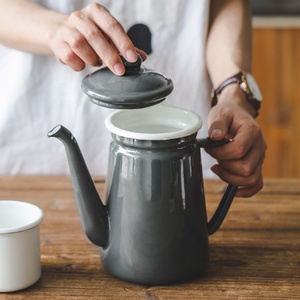 Carafe à café <span class=keywords><strong>Kalita</strong></span> Hegu, bec fin, émail, 0,6 L, carafe à huile - Product Image 4