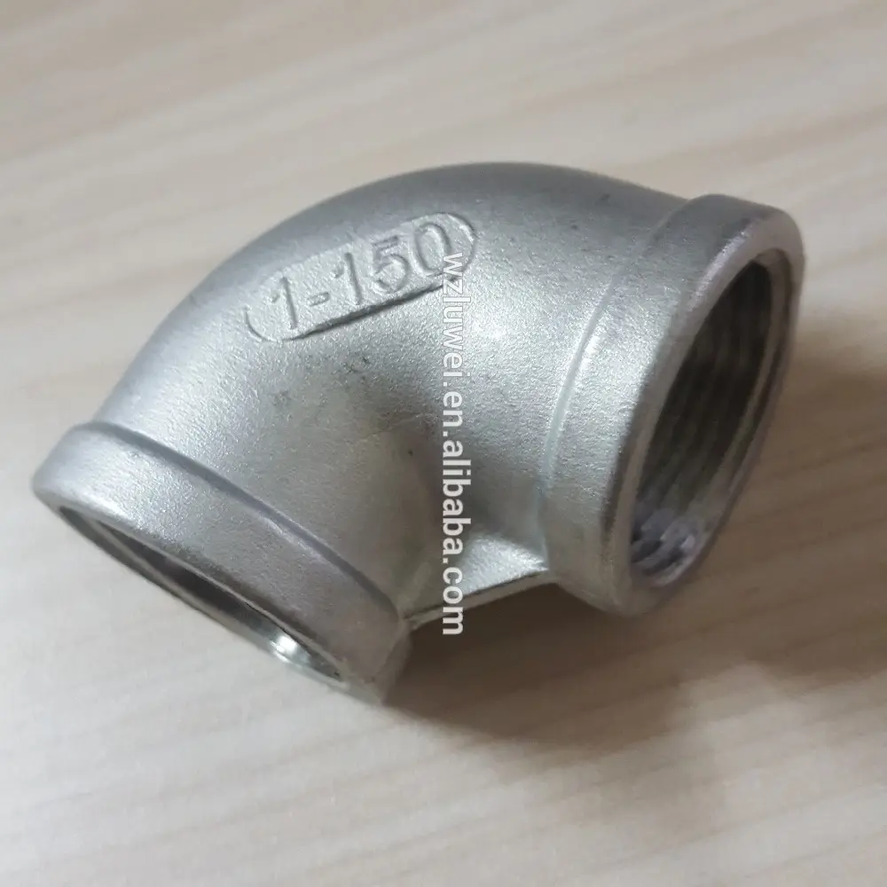 304 316 Stainless steel screwed threaded 90 degree elbow fitting