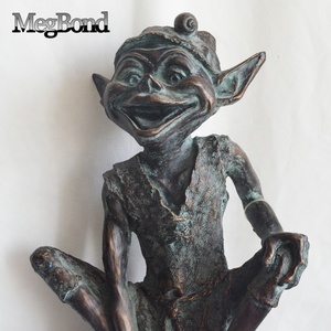<strong>Large</strong> Outdoor <strong>Garden</strong> Ornament <strong>Gnome</strong> Sitting on a Snail Statue Pixie Decoration - Product Image 4