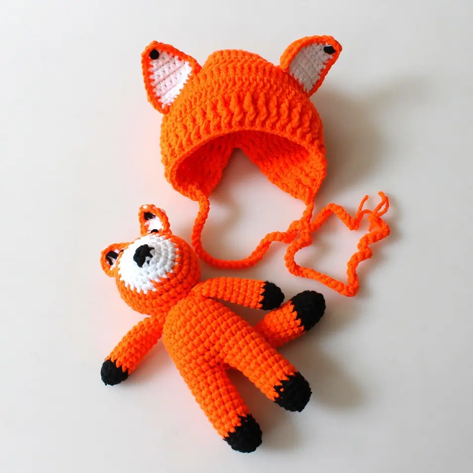 Fox Häkeln Amigurumi Muster Häkeln Fuchs niedlichen ausgestopften Stricktiere Stofftier Häkeln Strick Fuchs Amigurumi Plüsch Tiers pielzeug