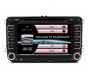 SPAIN WAREHOUSE DDP 7" GPS Navigation Car Radio Dvd Player 2 Din for VW Polo/forpassat B6 /SEAT 2023 Europe  GPS MAP