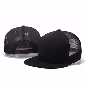 Di alta qualità 6 pannello in acrilico in bianco maglia logo personalizzato netto del cappello di snapback trucker cap