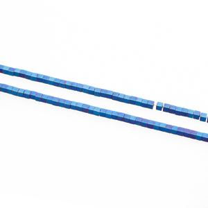 Hematite อัญมณี Smooth & Matte สแควร์ Cube ลูกปัด - Product Image 3