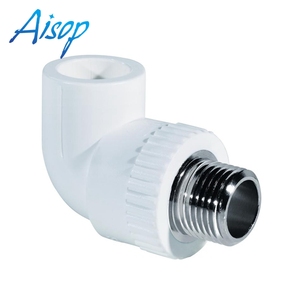 Tipos de materiales de plomería accesorios de tubería de PPR Pipe adaptadores accesorios codo rosca macho - Product Image 1