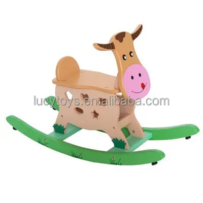Best Popular Baby Toys Animals Wooden Rocking Horse Riding Toy for Babies Kids Wholesale