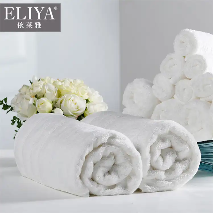 Cotone asciugamano viso, bianco tovagliolo dell'hotel, morbido + cina cotone bianco hilton hotel telo da bagno