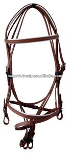 Brida de montar occidental de cuero blanco de diseño personalizado con hebilla de acero inoxidable de costura elegante de acolchado suave para uso de circunferencia de caballo - Product Image 2