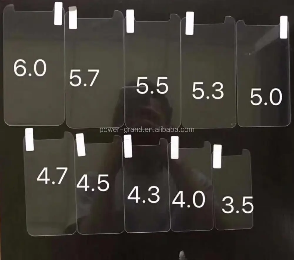 סופר ברור 9H 2.5D 0.3mm גודל אוניברסלי מזג זכוכית מסך מגן 3.5 4.0 4.3 4.5 4.7 5.0 5.3 5.5 5.7 6.0 אינץ