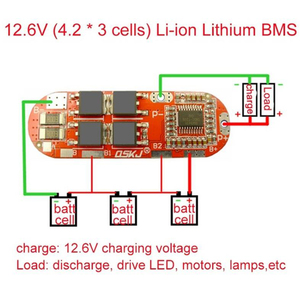 BMS 3S 4S 5S 25A BMS 18650 Li-Ionen-Lipo-Lithium-Batterie-Schutzschaltung Modul PCB PCM 18650 Lipo BMS Ladegerät - Product Image 3
