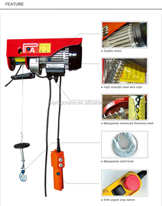 Mesin derek pengangkat PA200 rantai listrik, tali kerekan kawat <span class=keywords><strong>Mini</strong></span> 220V harga pabrik - Product Image 4