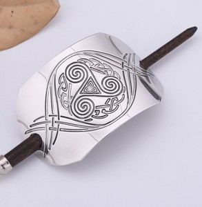 Épingles à <span class=keywords><strong>cheveux</strong></span> en soie GX05, assurance commerce américain, bijoux Viking, bâton à <span class=keywords><strong>cheveux</strong></span> en bois, coiffure, placage métallique, brillant, Rhodium - Product Image 5