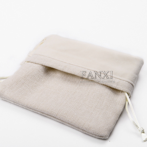 Bolsas de Almacenamiento de Joyería de Lino FANXI, Bolsas de Regalo para Collares y Brazaletes, Forradas en Terciopelo Hechas a Mano - Product Image 6