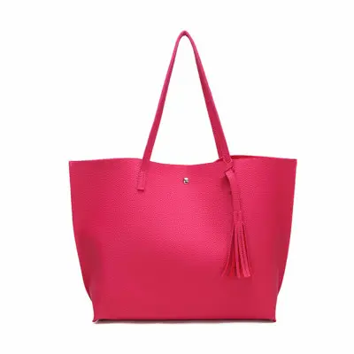 OLB001 free sample Women Large Tote Bag Tassels Faux Leather Shoulder Handbags Fashion Ladies Purses Satchel Messenger Bags