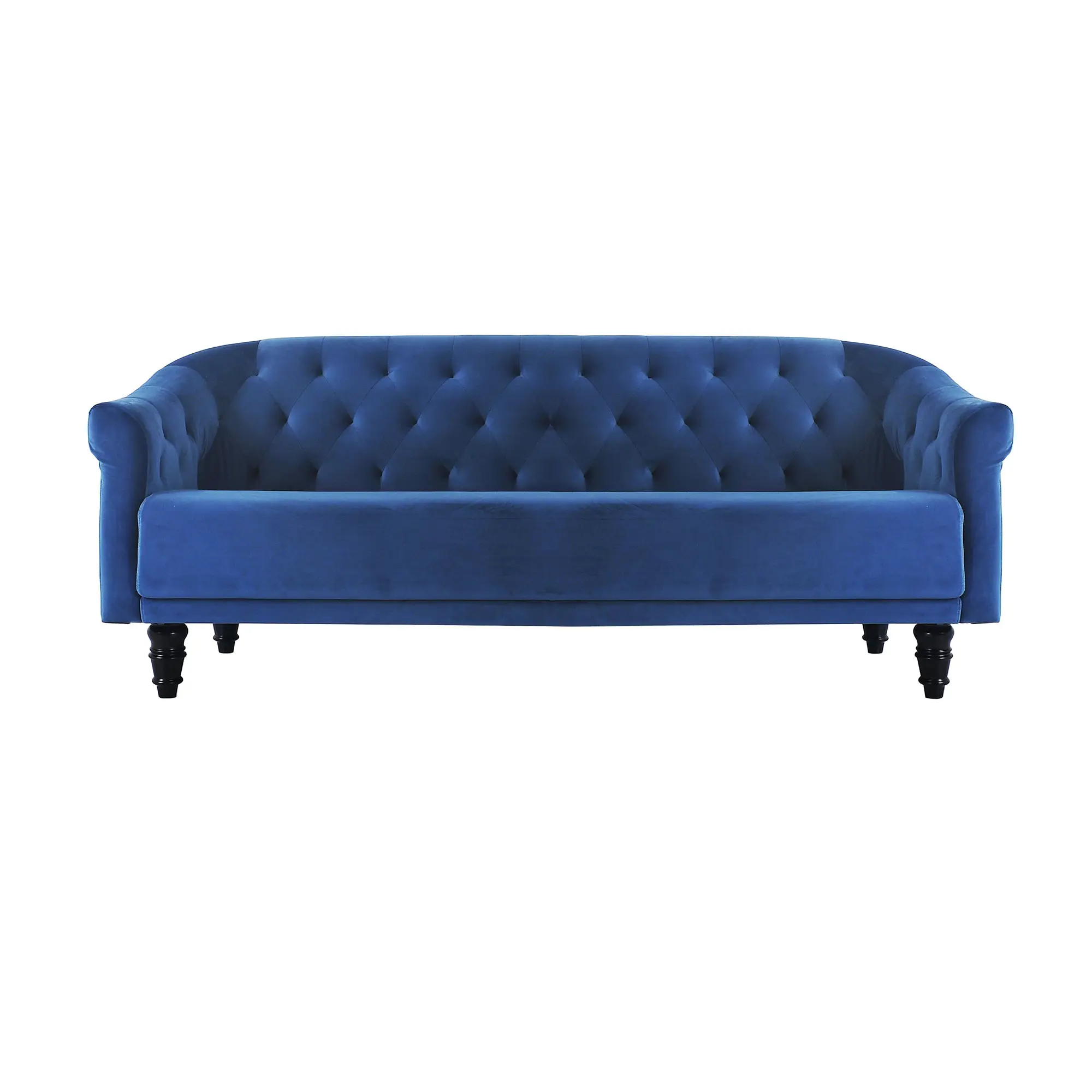 Nisco Elegante Chesterfield Memory Foam Blauwe Fluwelen Sofa