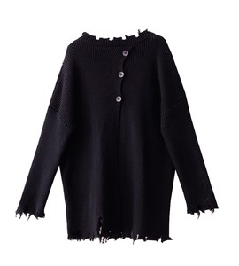 Girls O-Neck Loose Long Sleeve Women's Punk <strong>Gothic</strong> <strong>Gothic</strong> Long Sweater Hollow Out Hole Broken <strong>Jumper</strong> Loose Back Split Tops - Product Image 4