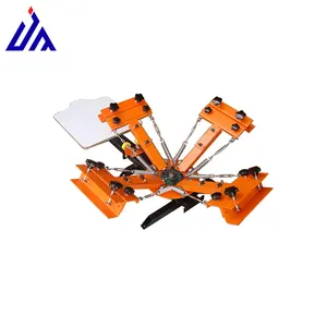 4 color 1 station silk screen printing press machine