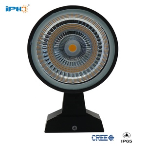 Applique da parete a Led impermeabile da esterno a cilindro esterno da 15W con pannocchia nera grigia - Product Image 5