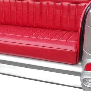 1957年製のインダストリアルレトロな車型ソファ、メタル製、赤色、ヴィンテージクラシックカー型ソファ、バー、ホームバー、カフェ用 - Product Image 5