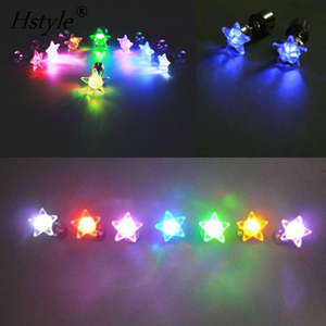 Fashion Rvs Star Light Up Led Oorbellen (Multi Knipperende Kleur) SL006 - Product Image 6