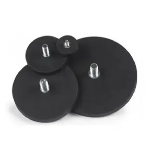 D43mm * 6mm-M6 Günstiger Hot Sale Edelstahl Gummi beschichteter permanenter Neodym-Topf magnet