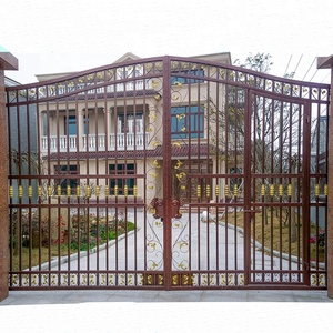 Nhà Lối Vào Đơn Giản Sắt Cổng <span class=keywords><strong>Grill</strong></span> Thiết Kế Giá Rẻ Trượt Chính Cổng Mẫu Thiết Kế - Product Image 4