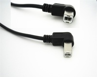 CE ROHS FCC Certificación Fabricante Venta al por mayor USB 2,0 Tipo B Cable en ángulo recto Cable de alimentación Cable de carga