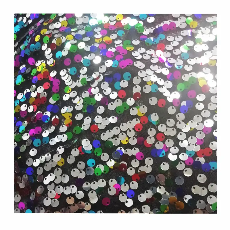 Clothing fabric materials sequin lace fabric China factory wholesale garments materials