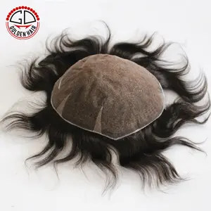 Human Hair Curly Hairpieces High Quality Swiss Lace Hair Piece For Men