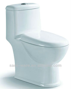 Cuarto de baño de cerámica de una sola pieza <span class=keywords><strong>inodoro</strong></span> sifónico de descarga comercial aseos S7543 - Product Image 1