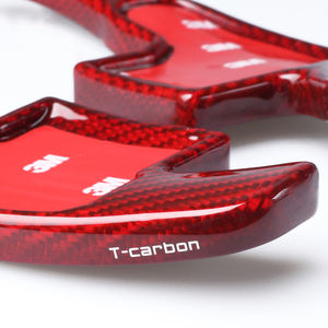 2 pcs Red Volante DSG Paddle Extensão de Fibra de Carbono Genuíno - Product Image 5