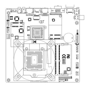 Placa base Intel H110 Mini ITX LGA 1151 de un solo canal <span class=keywords><strong>DDR3</strong></span> Compatible con tarjeta gráfica integrada de capacidad RAM máxima de 8GB - Product Image 4
