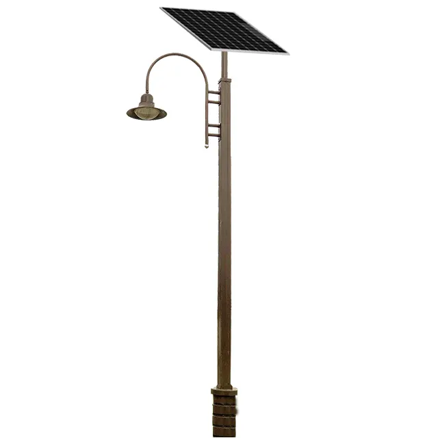 Lampe de jardin extérieure à énergie solaire led étanche à prix compétitif au design antique pour l'éclairage routier de jardin