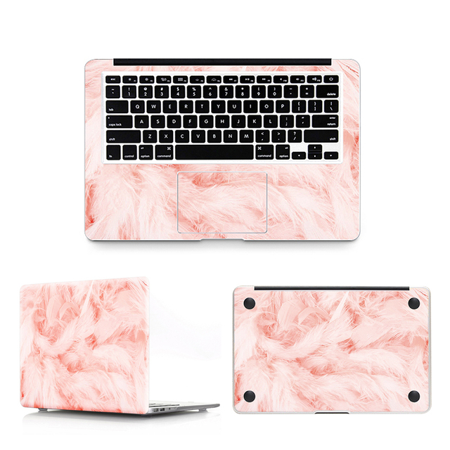 Feather Design Custom Laptop Palm Rest Sticker PVC Skin for macbook Pro 13.3 Pro 11 Air 13.3 A2179 2020 Laptop Skin Covers