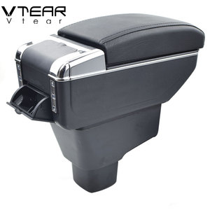 Vtear Elegante Bracciolo Anteriore per Auto in ABS e Pelle PU con Vano Portaoggetti, USB e Portabicchieri, Accessori Interni per Suzuki <span class=keywords><strong>SX4</strong></span> 2013-2021 - Product Image 3