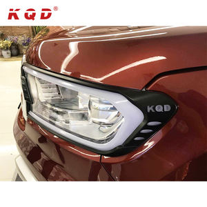 Auto ABS mate negro cubierta de la lámpara o la luz la cabeza del cromo accesorios del coche para Ford Everest 2017 - Product Image 2