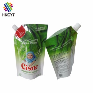 Custom Printed Reclosable Liquid Detergent Shampoo Stand up Spout Pouch with Cap for 900ml 1 Litre - Product Image 5