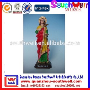 venta al por mayor religiosa occidental christain resina santa lucía estatua - Product Image 1