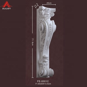 คุณภาพสูง PU ซีดาร์ตกแต่งเตาผิงมุม Corbels สำหรับภายนอก