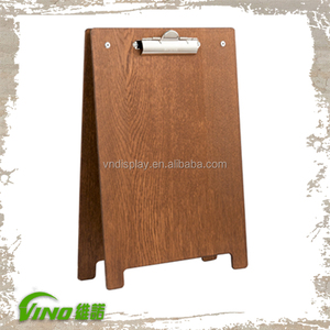 โรงงานอุปทานโดยตรงโทรมเก๋โบราณตารางเต็นท์ปฏิทิน A4ยืนแสดงที่มีคลิปคลิปบอร์ดพับได้สำหรับแคตตาล็อกโอ๊ค - Product Image 5