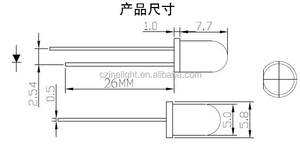 Czinelight Bán Buôn 5 Mét Uv Led 395nm 405nm 365nm Điốt Vòng Đầu Nước Rõ Ràng Lens Màu Tím Trong Điốt - Product Image 3