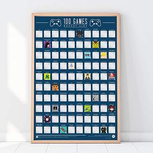 Scratch Off 100 jeux vidéo décor à la maison mur Art <span class=keywords><strong>peinture</strong></span> seau liste affiche - Product Image 2
