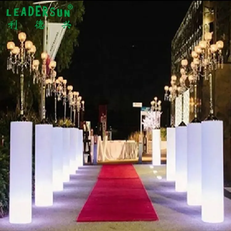 Светодиодная фурнитура для праздника и вечеринки, свадебное украшение для отеля, светодиодная круглая стойка 115 см