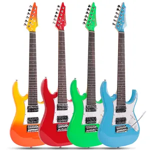 Venta al por mayor Alder Body 6 cuerdas ST forma Mini Guitarra Instrumentos de cuerda niños electrica Guitare chitarra guitarra eléctrica